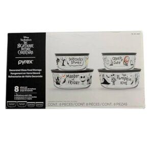 New Pyrex Nightmare Before Christmas 8 Piece Glass Bowls